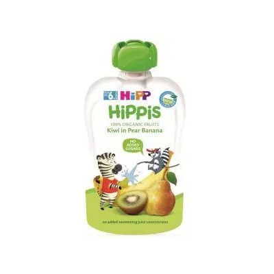 HiPP Био плодова закуска hipp, Банан, киви, круша, 100г, 9062300133797