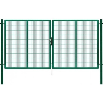 PILECKÝ Dvoukřídlá zahradní brána PILOFOR SUPER zelená 4110 x 1980 mm FAB