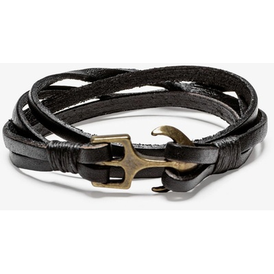 Ombre Clothing Черна мъжка кожена гривна Омбре облекло Ombre Clothing | Cheren | МЪЖЕ | ЕДИН РАЗМЕР