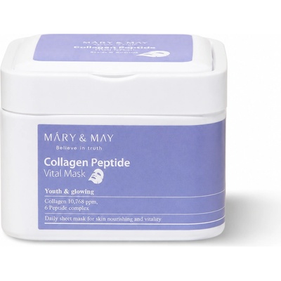 Mary&May Маски за лице с Колаген и Пептиди MARY & MAY Collagen Peptide Vital Mask (30pcs)