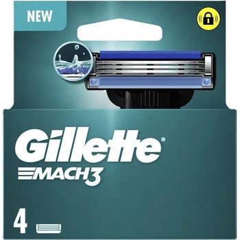 Gillette Резервни ножчета 4бр за мъжка самобръсначка Gillette MACH3 (4987176150455)