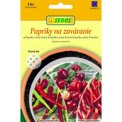 PAPRIKA NA ZAVÁRANIE Artis+Koral+Poseidon 3x výsevný disk
