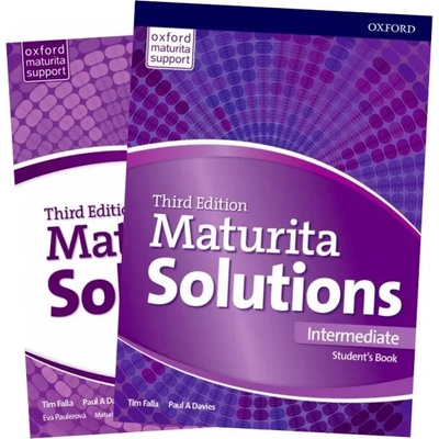 Sada – Maturita Solutions 3rd Edition Intermediate Student´s Book Czech Edition + Maturita Solutions 3rd Edition Intermediate Workbook Czech Edition Oxford University Press