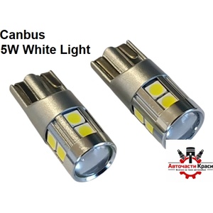  Krushki -Led- T10 12V-5W Beli 2br. k-t -7714 ('264446)