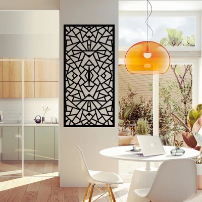 dřevo života Dekorační panel GEOMETRY Zvolte barvu dekoru: Černá, Rozměry (cm): 40x80