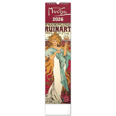 NOTIQUE Nástěnný Alfons Mucha 12 x 48 cm 2026