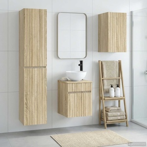 vidaXL Комплект мебели за баня 3 бр. Дъб сонома 33 x 34, 5 x 160 см (3406085)