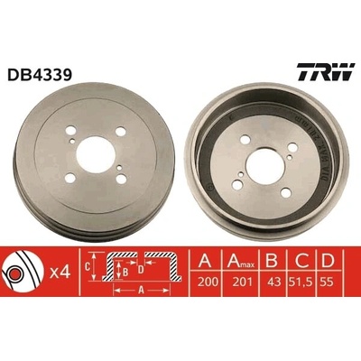 Brzdový bubon TRW DB4339