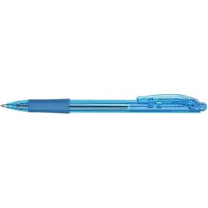 Pentel Химикалка, 0, 35 мм, с бутон, pentel "bk417", светлосиня bk417-s (bk417-s)