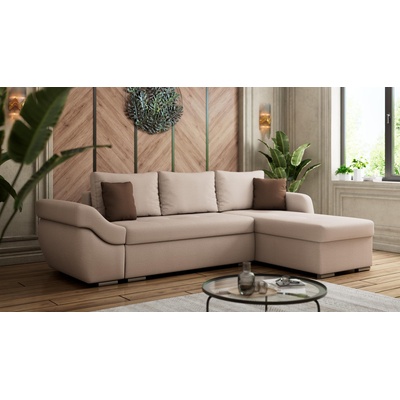 Холна гарнитура Генуа бежов с кафяв