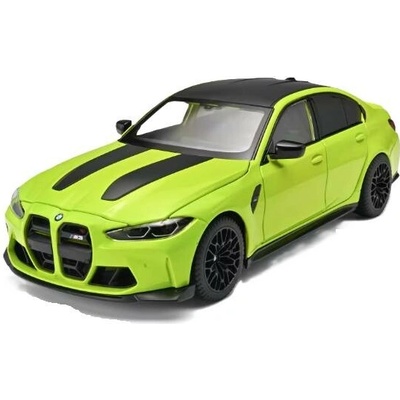 BMW M3 CS LCI kovový model hračka na baterie světla zvuk Zelená 1:24