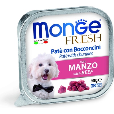 Monge Adult Dog Fresh paté s kúskami mäsa hovädzie 100 g