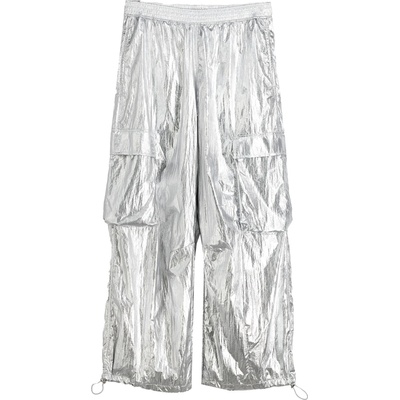 Bershka Карго панталон сребърно, размер XS