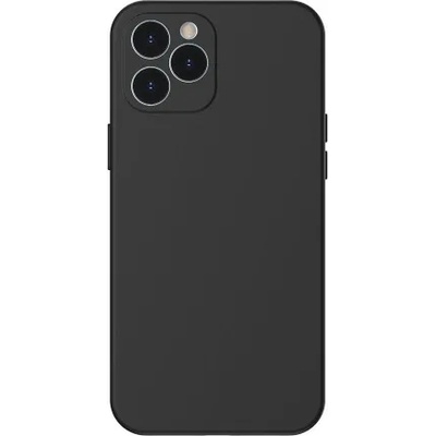 Apple Силиконов калъф кейс Baseus Liquid Silica за iPhone 12 / iPhone 12 Pro, Черен