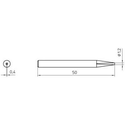 Weller LÖTSPITZE F. SPI 27 1,2MM GERADE VERP. spájkovací hrot dlátová forma Obsah 1 ks