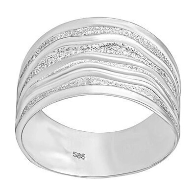 SILVEGO Zlatý prsten Sienna z bílého zlata FNNNP104BRGW