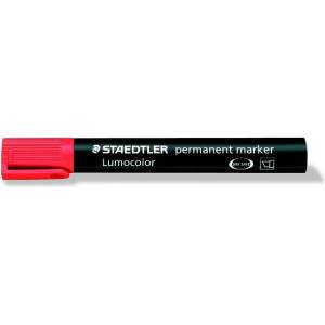 STAEDTLER Алкохолен маркер, 2-5 мм, изрязан, STAEDTLER "Lumocolor 350", червен 350-2 (350-2)