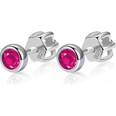 Nubis stříbrné tmavě růžové zirkony NB-3651-F