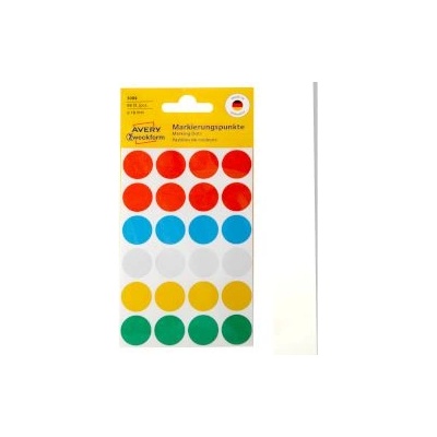 Avery Zweckform Етикети Ф18мм, 96 брoq, асорти