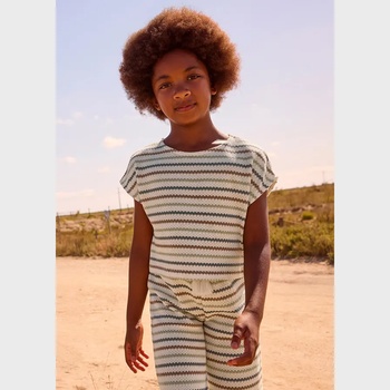 MAYORAL Топ crochet светлосиво с цветни ленти за момиче Mayoral