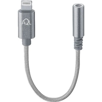 Cellularline Преходник AQL - Aux Audio, 3.5 mm/Lightning, сребрист (5609)