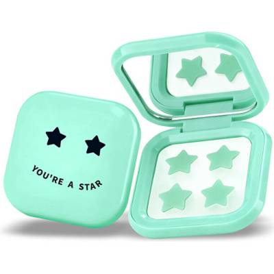 Biovène Sada zelených náplastí Pimple Star Patches & Mirror Case 32 ks