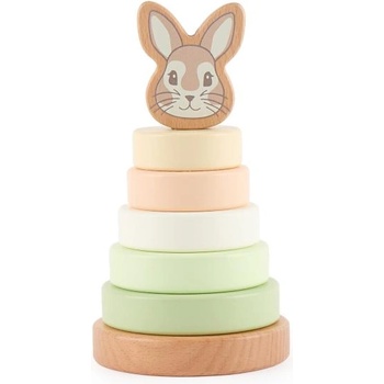 Bieco - Дървена кула за подреждане - зайче Fine