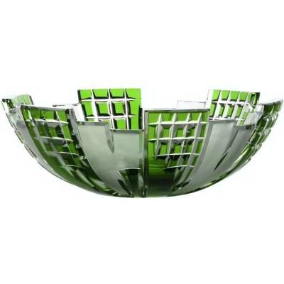 Bohemia Crystal Mísa Metropolis zelená 180 mm
