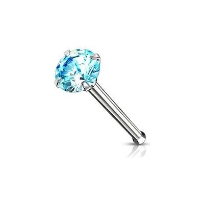 Šperky4U piercing do nosu tyrkysový zirkon N0132Q-030
