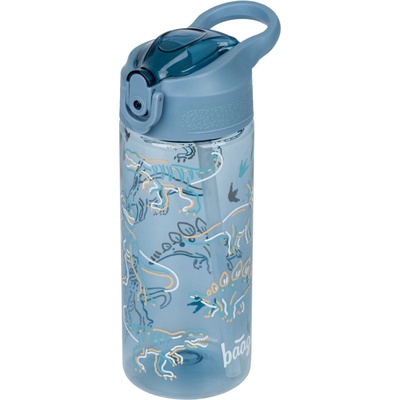 Baagl Tritanová láhev na pití s brčkem Dino 500 ml