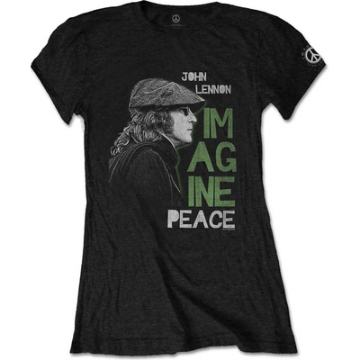 John Lennon Tričko Imagine Peace Žena Čierna
