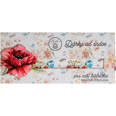 Bohemia Gifts Mliečna interaktívna čokoláda od srdca - Pre našu babičku 100 g