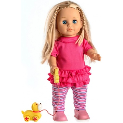 Teddies Sofinka s pejskem chodící a mluvící plast 42 cm na baterie se zvukem 26x44x13 cm – Zboží Dáma