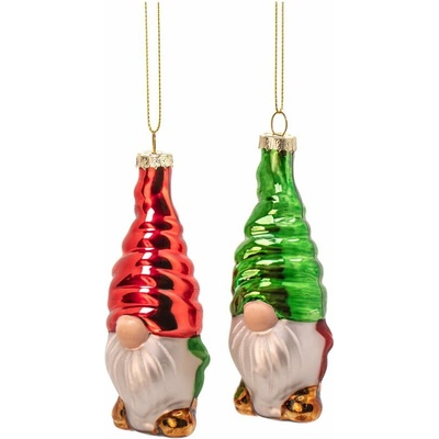 Sklenené ručne vyrobené vianočné ozdoby v súprave 2 ks ø 4 cm Gonk – Sass & Belle