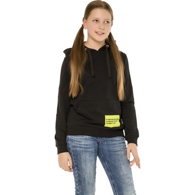 Winkiki Kids Wear Dívčí mikina s kapucí Sport černá