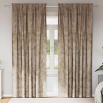 Pure Line Home Кадифени завеси в цвят таупе с комбиниран перделък, 2 бр. , 140 x 260 см