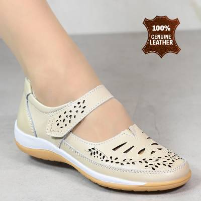Обувки естествена кожа W186094 Beige