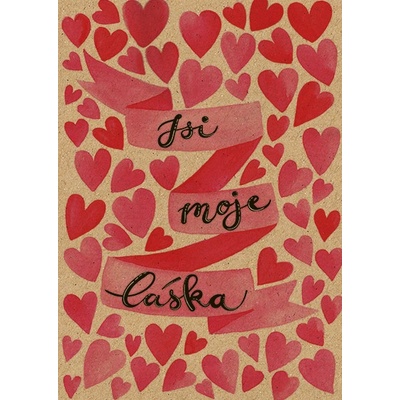 BALOUŠEK Přáníčko BeBechy - recyklovaný papír - Láska BPR1-87