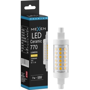 Mexen Vega Димируема LED крушка R7S, 7W, Топла - 3000K, 770 lm - L125-R7S-0730-01 (L125-R7S-0730-01)
