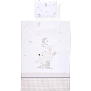 Lorelli Спален комплект от 4 части Lorelli - Little Rabbits, сив (20800026601)