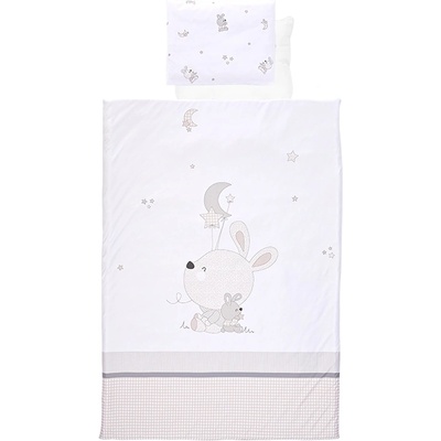 Lorelli Спален комплект от 4 части Lorelli - Little Rabbits, сив (20800026601)