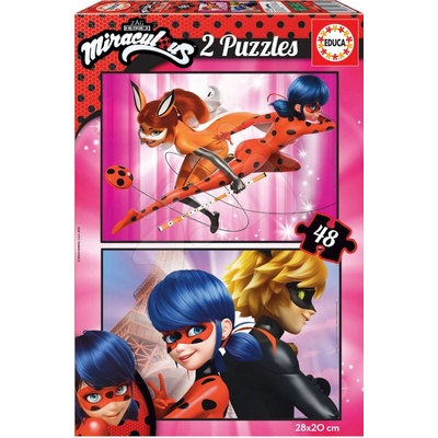 Educa EDU17635 Miraculous Ladybug 2 x 48 dílků