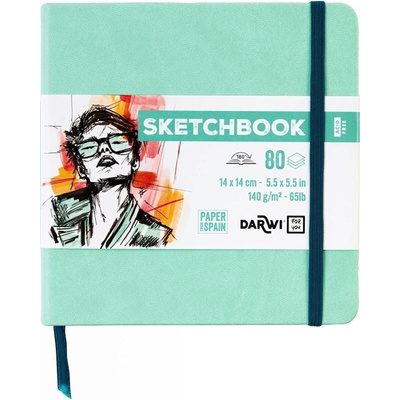 Darwi Dfy Скицник 80 14 x 14 cm 140 g Mint Green (DF80014140003C)
