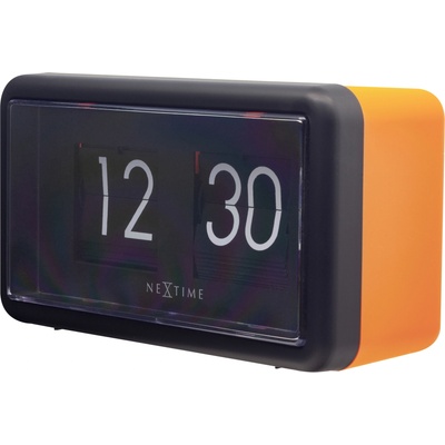 NeXtime Стенен или настолен часовник Small Flip оранжев (5228OR)