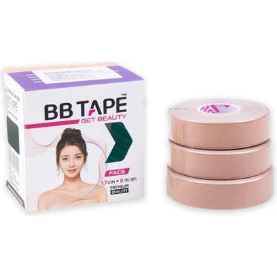 BB Tape Face tejp na obličej béžová 5m x 1,7cm 3 ks – Zboží Dáma