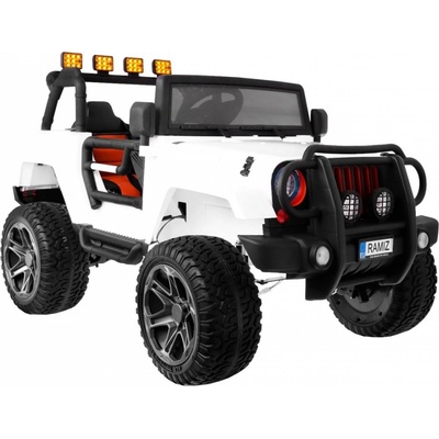 Ramiz Elektrické autíčko Jeep Monster 4x45W motor 2x12V7Ah batéria nelakované biela