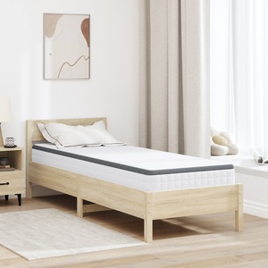 vidaXL Матрак Средно меко 80 x 200 cm Бяло и сиво (4106437)
