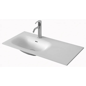 Inter Ceramic Мивка за баня ICB 4613, Inter Ceramic, монтаж върху плот, iStone Solid Surface, бял (4613)