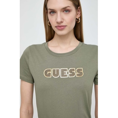 Guess Памучна тениска Guess GLOSSY в зелено W4RI30 I3Z14 (W4RI30.I3Z14)