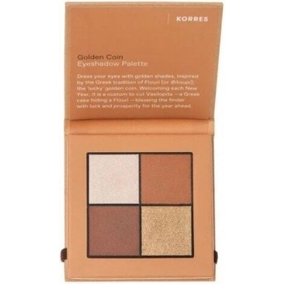 KORRES Дълготрайни сенки за очи Златно, Korres Eye Shadow Palette in Solid Form Golden Coin 5gr